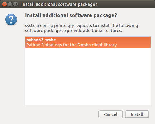 Additional package for printing