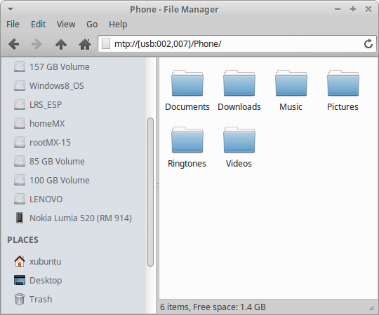 Windows Phone mounted