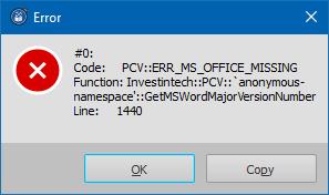 Ugly Office conversion error