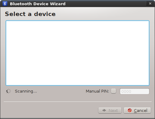 BT from cmd, no device found