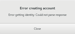 Online accounts error
