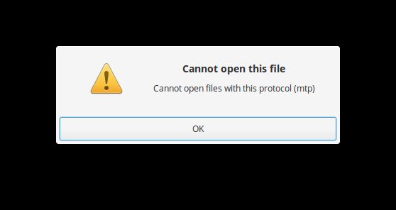 Cannot open MP3 with MTP