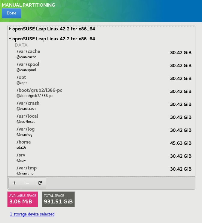 Partitions, struggled with BTRFS