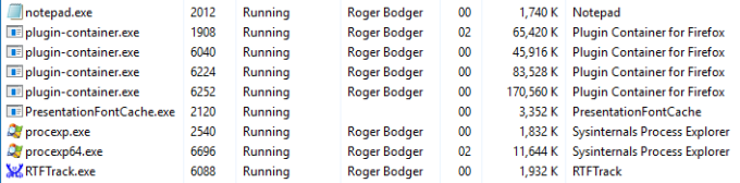 Task manager, multiple processes