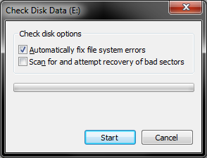 Run filesystem check