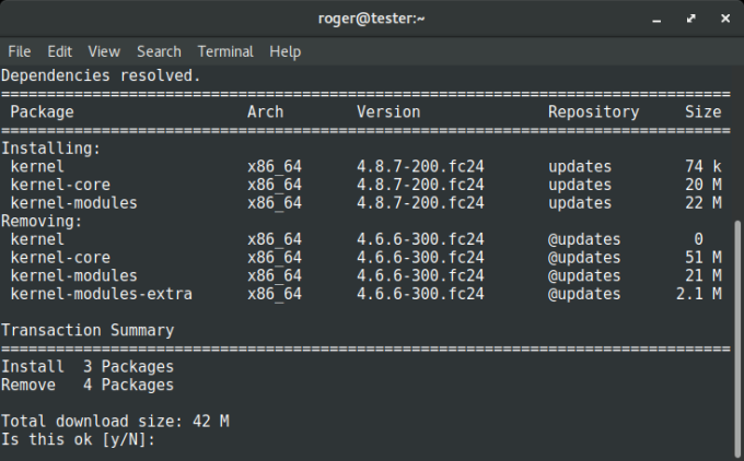 Kernel upgrade available