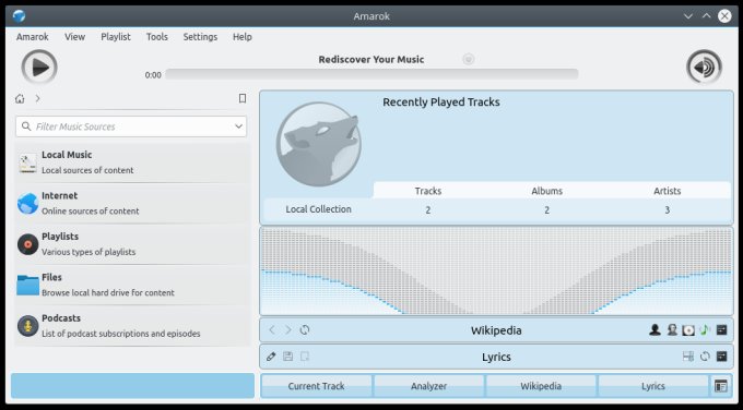 Amarok does not play MP3 in live session