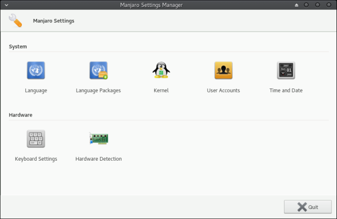 Settings manager