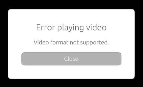 Video error