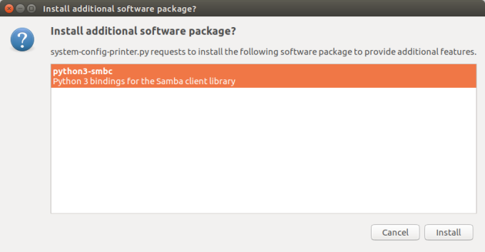Missing Samba dependencies, package management works now