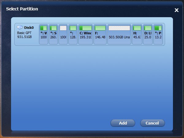 Partition list, incomplete