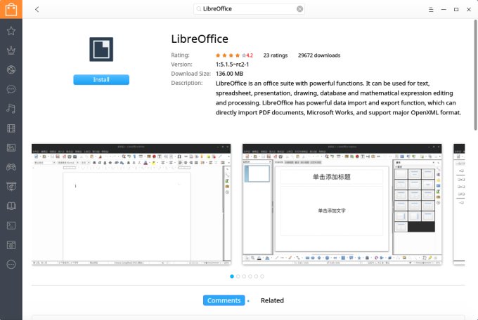 Store, LibreOffice