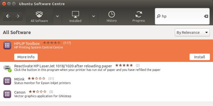 HPLIP Toolbox from the repo