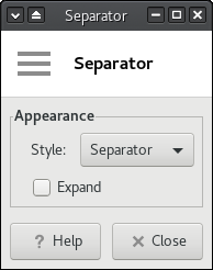 Separator, default