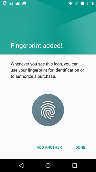 Fingerprint added