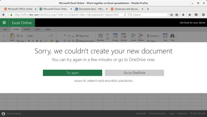 Document creation error
