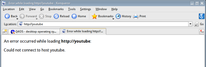 Konqueror, wonky search functionality