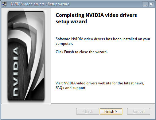 Nvidia drivers installed