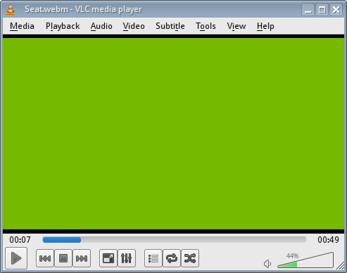 No video content in VLC screenshot