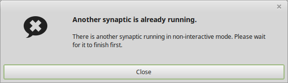 Update manager complains about orphaned processes