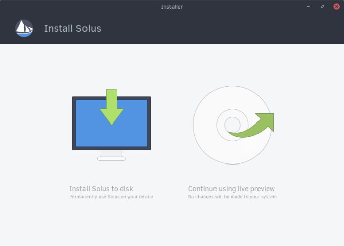 Install window, begin