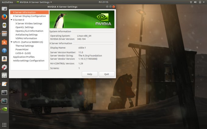 Nvidia drivers running