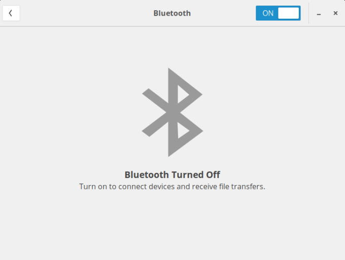 Bluetooth on off