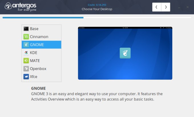 Desktop environment options