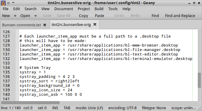 Menu config, all manual