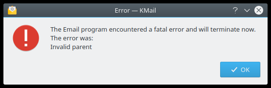 Kmail error