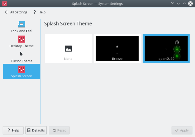 Splash screen change
