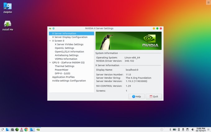 Nvidia drivers running