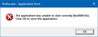 Firefox cannot start