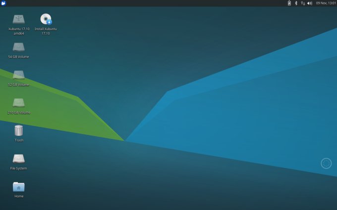 Live desktop, default layout