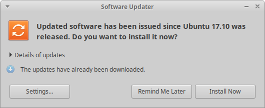 Updates offered right away