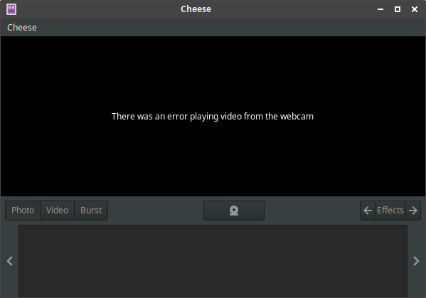 Webcam error