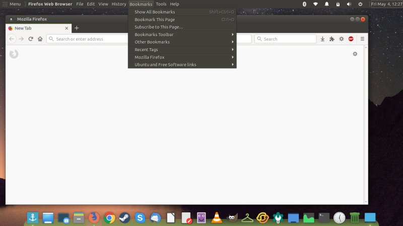Global menu activated