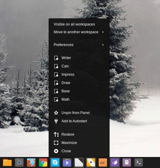 Right click, LibreOffice