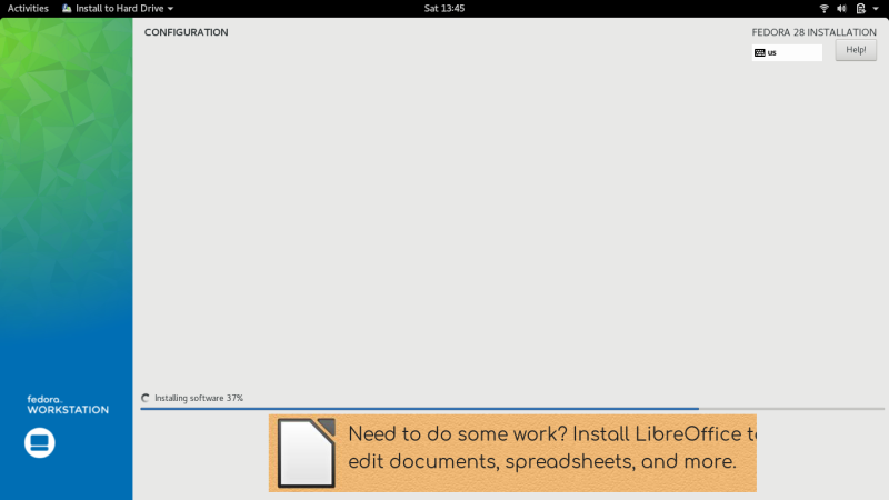 Installer, slide, text does not fit