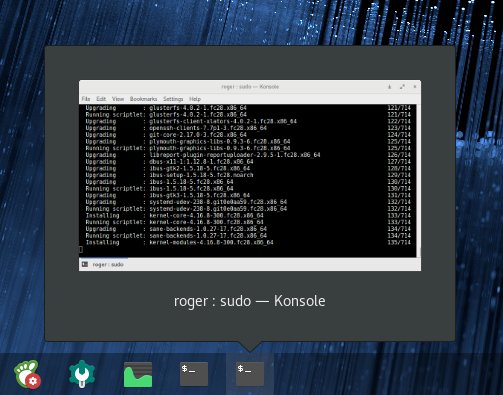 Konsole not integrated well