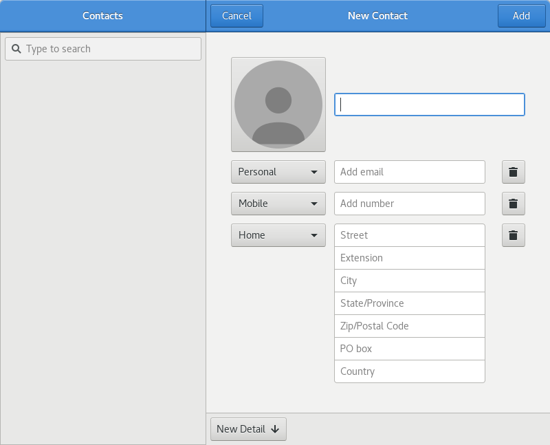 Contacts, smartphone like