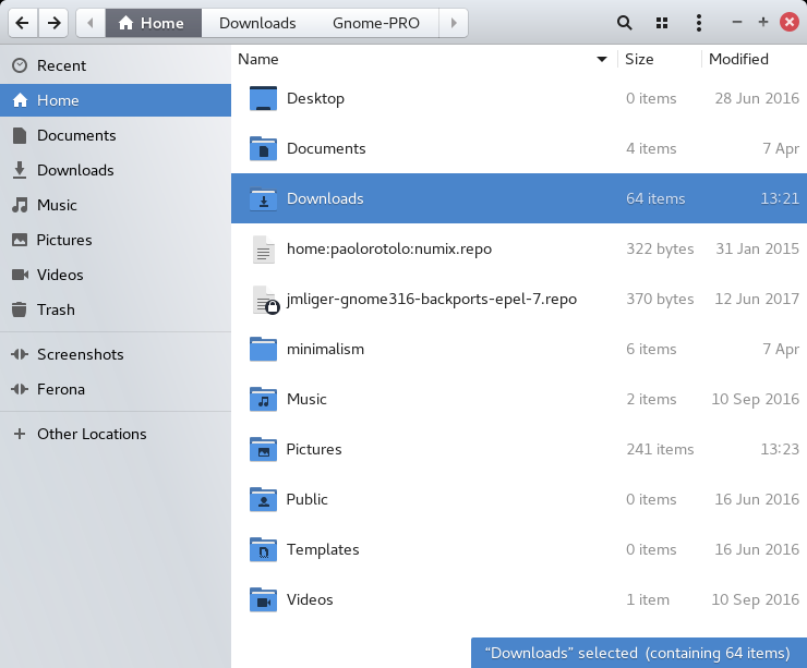 Files and folders not in order