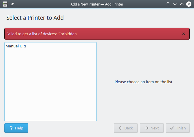 Printer, double prompt, does not work