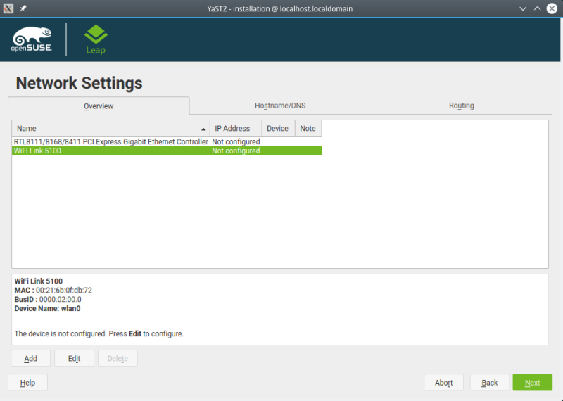 Wireless configuration bug