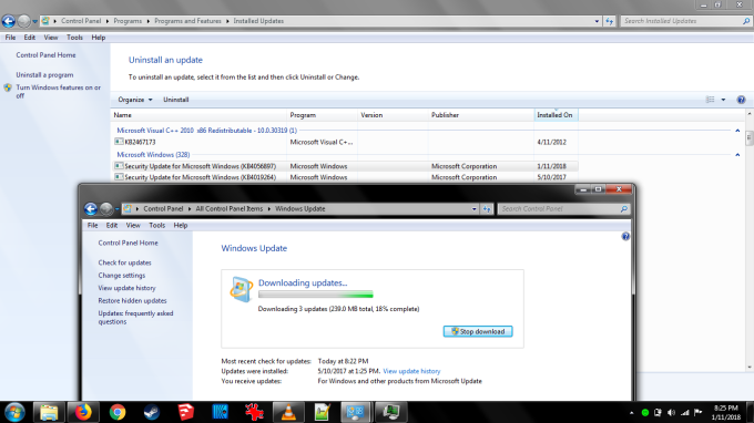Second round, installing