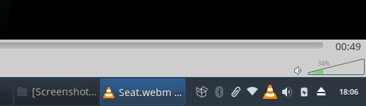 VLC icon, system area