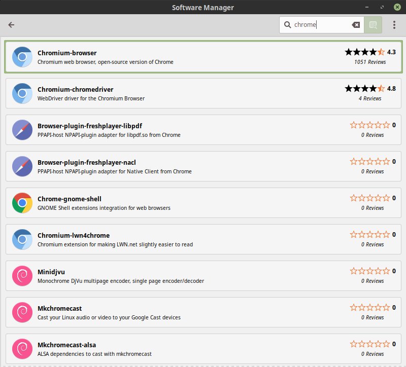 Software Manager, search