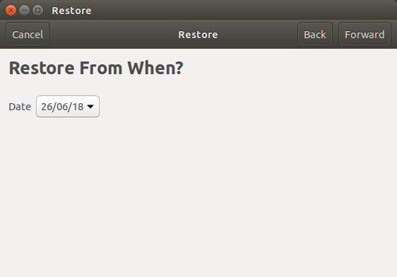 Restore, when