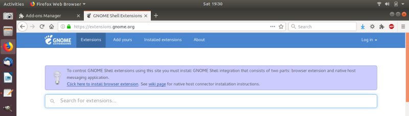 Gnome extensions setup