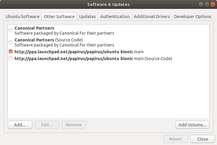 Partner repo not selected by default